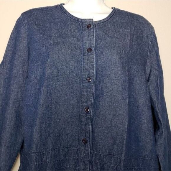 Blair embroidered button down denim shirt Medium - Picture 6 of 8